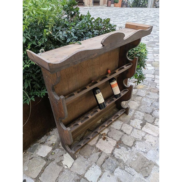 Vintage Bottle Holders in Walnut Painted Fir, 1980s, Set of 2 For Sale - Image 13 of 15