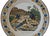 French 19th Century Creil Polychrome Transferware Plate French Faience Montereau Lebeuf - a Pair For Sale - Image 3 of 9