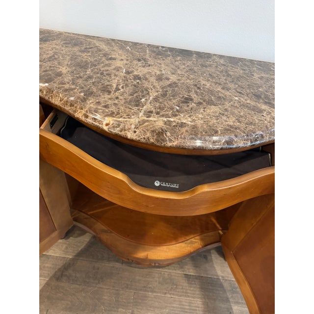 Brown Century Furniture Coeur De France Credenza With Marble Top For Sale - Image 8 of 9