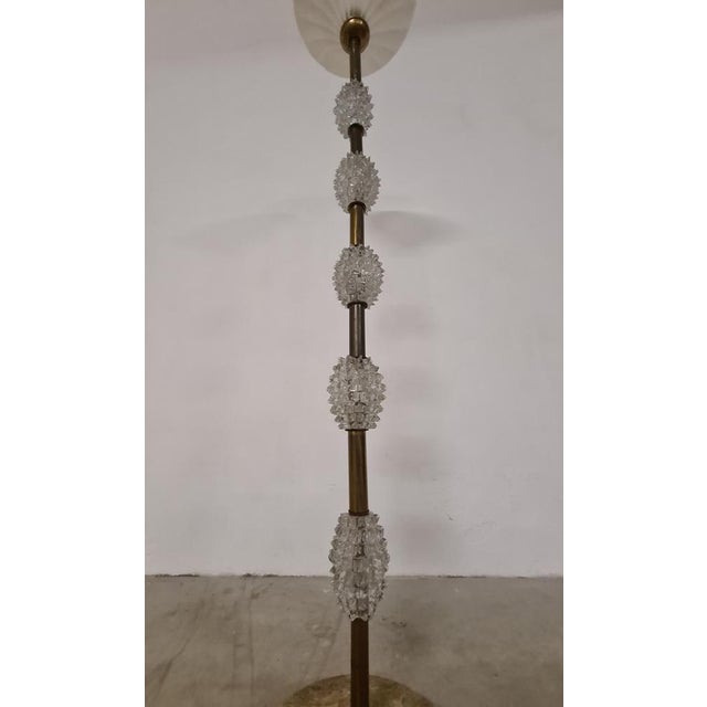 Metal Floor Lamp in Rostrato Glass attributed to Barovier & Toso, 1940s For Sale - Image 7 of 18