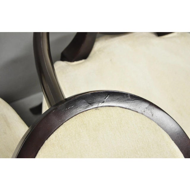 Barbara Barry for Baker Oval X-Back Mahogany Stain Dining Chairs - Set of 6 For Sale - Image 11 of 18