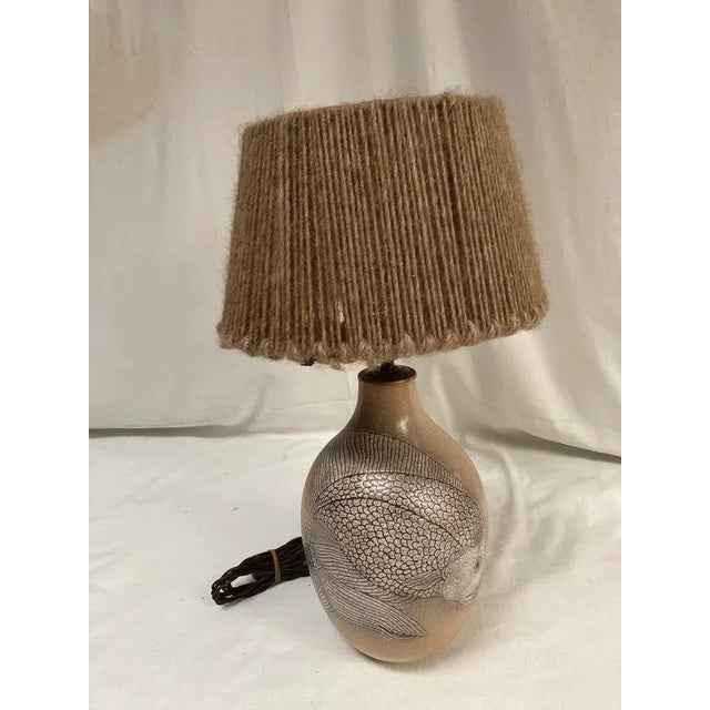 Ceramic Vintage Ceramic Lamp from Vallauris, 1970 For Sale - Image 7 of 8