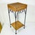 Camel 1980s Vintage Coastal Boho Chic Arts & Crafts Wicker and Twisted Rope Metal Plant Stand For Sale - Image 8 of 12