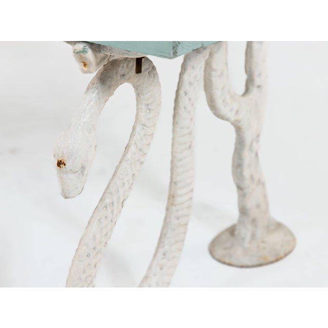 Iron Serpent and Twig Garden Bench, English Mid 20th C. For Sale - Image 14 of 16
