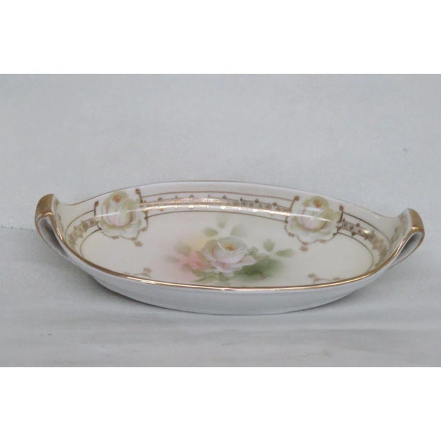 Royal Rudolstadt Prussia Porcelain White Roses Small Serving Tray Dish For Sale - Image 13 of 13