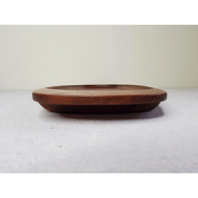 Vintage Wiggers Scandinavian Mid-Century Modern Oiled Teak Tray For Sale In Los Angeles - Image 6 of 9