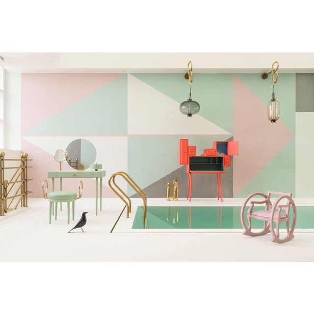 Wood Rose Selavy Vanity Desk with Stool by Thomas Dariel, Set of 2 For Sale - Image 7 of 15