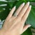 Contemporary Art Deco Gold Platinum and Diamond Ring, Size 6.5 For Sale - Image 3 of 7