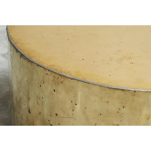 Handmade Coffee Table in Patinated Brass, 1970s For Sale - Image 10 of 12