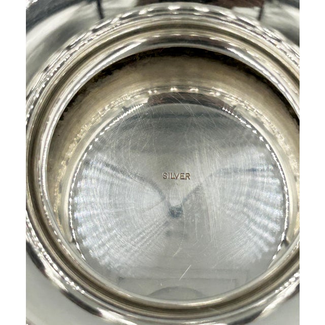 Vintage Japanese Pure Silver Ikebana Floral Arrangement Vessel _ Original Box For Sale - Image 9 of 18