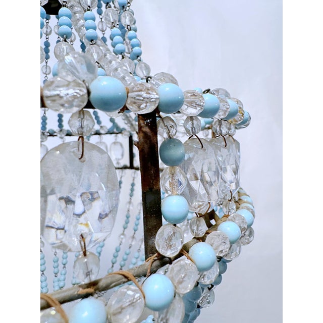 Vintage Beaded Empire Style Chandelier For Sale - Image 4 of 9