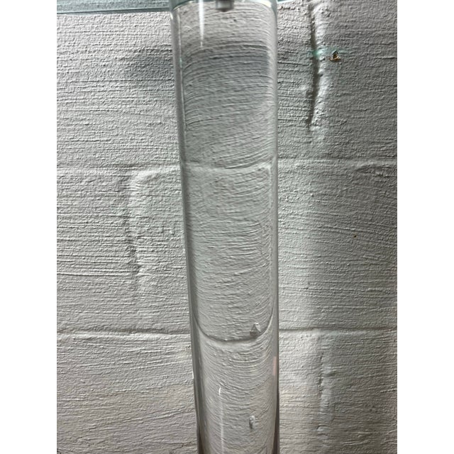 Transparent Mid-Century Modern Lucite and Glass Drink or Side Table by Les Prismatiques For Sale - Image 8 of 10