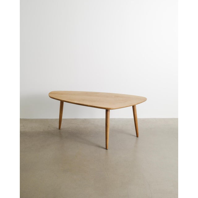 Danish Sculptural Free-Form Wooden Oak Coffee Table, 1960s For Sale - Image 6 of 7