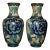 Pair of Chinese Cloisonné Enamel Vases With Floral & Bird Motif For Sale