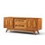Young Manufacturing Young Manufacturing Mid Century Walnut and Burlwood Credenza and Hutch For Sale - Image 4 of 13