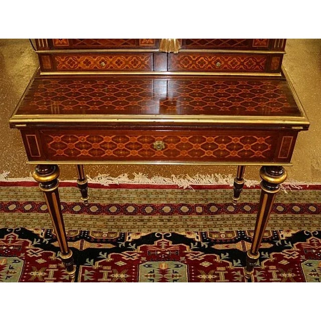 Brown ​19th Century French Rosewood Inlaid Louis XVI Ladies Desk Bonheur Du Jour For Sale - Image 8 of 13