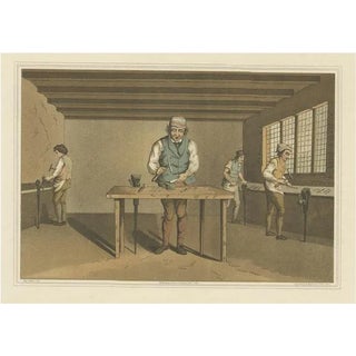 Cutler at Work Making a Knife in Sheffield, 1885, Paper For Sale