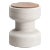 Modern Stool in Travertine and Walnut, Designer Ivan Colominas For Sale