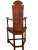 Wood Renaissance Style French Walnut Caquetiore Armchair Carved Back Splat, 19th Century For Sale - Image 7 of 11