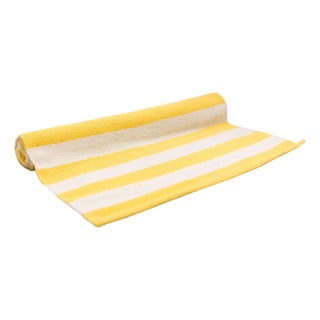 Dwell Studio Yellow & White Dhurrie Runner For Sale