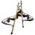 Metal Pair of Gilded Metal Spiral Staircase Wall-Mounted Shelves - 1970's For Sale - Image 7 of 12