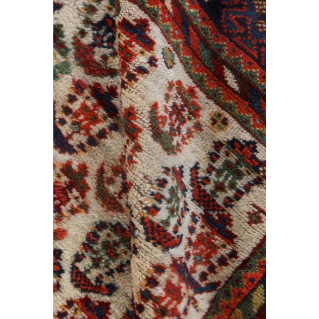 Blue Authentic Persian Afshar Rug in Blue, Brown, Green, Red, White For Sale - Image 8 of 13