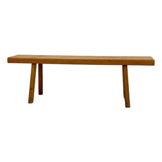 Hagerty Handmade Pine Bench Rustic Colonial Farmhouse Vintage Entryway Seating For Sale