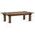 Rustic yet refined solid Mindi wood coffee table featuring a warm brown finish and clean architectural lines. The plank-...