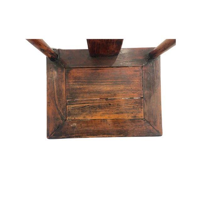 Brown Pair of 19th-Century Chinese Yoke-Back Chairs in Carved Yumu Wood For Sale - Image 8 of 9