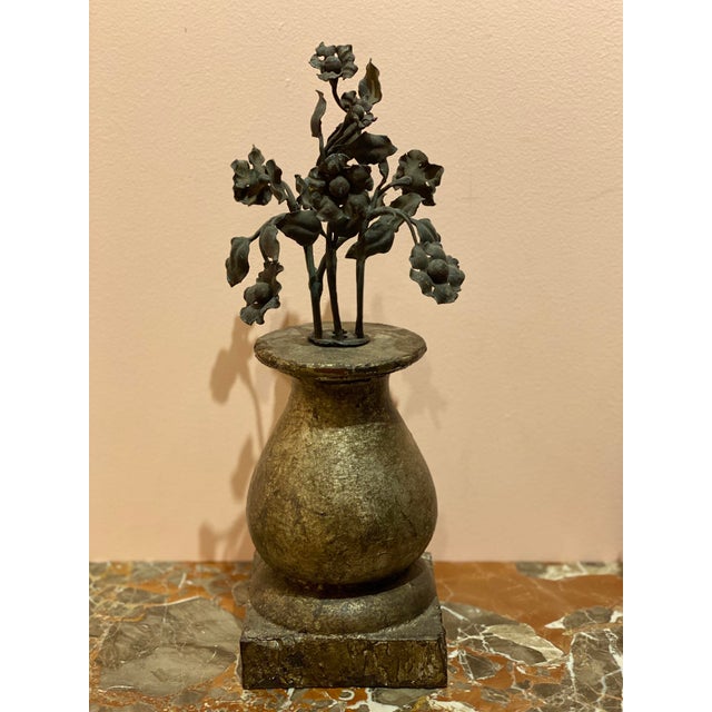 French Country 19th Century Finials With Iron Decoration - a Pair For Sale - Image 3 of 7
