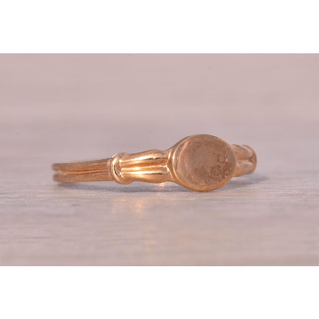 Metal The Baba: Child's Antique Yellow Gold Signet Ring For Sale - Image 7 of 10