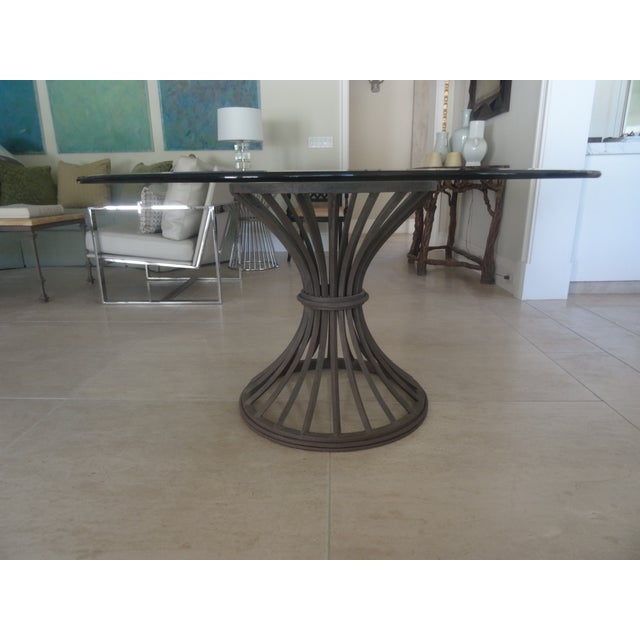 Traditional 1990s Iron Dining Table Attributed to Dennis and Leen For Sale - Image 3 of 9