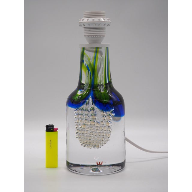 Kosta Boda Vintage Rustic Handblown Glass Lamp by Göran Wärff for Kosta Boda, 1970s For Sale - Image 4 of 17