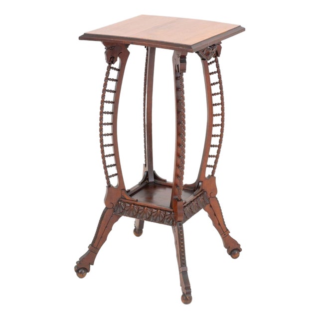 Aesthetic Movement Mahogany Side Table For Sale