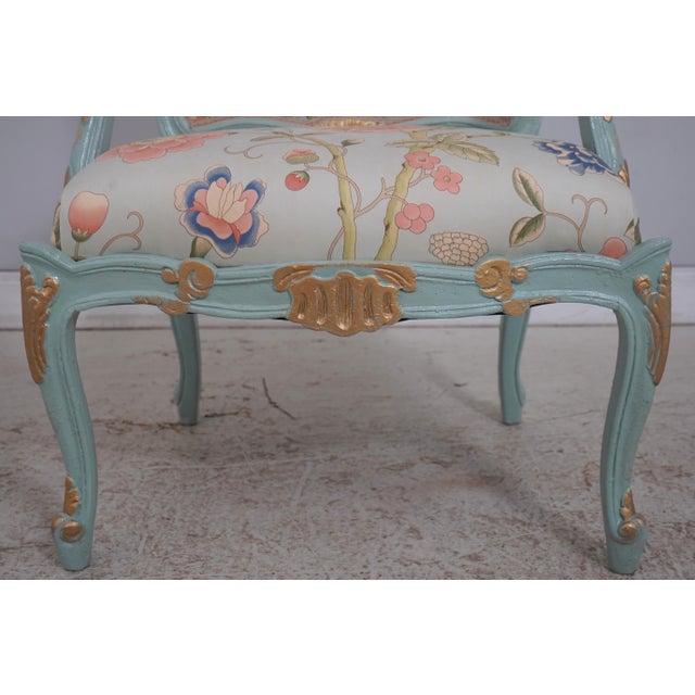 Pair of French Louis XV Style Fauteuil Armchairs For Sale - Image 9 of 18