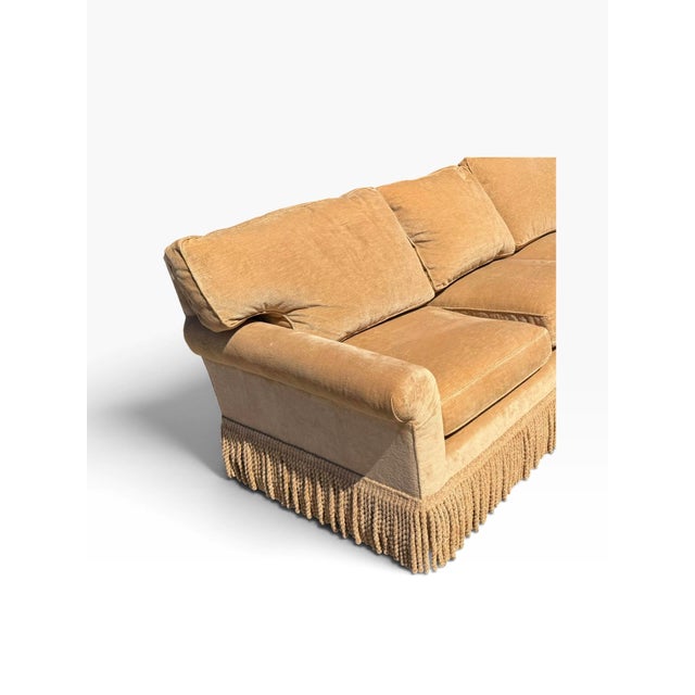 English 1 of 2 Randolph & Hein English Roll Arm Down Filled Sofa For Sale - Image 3 of 3
