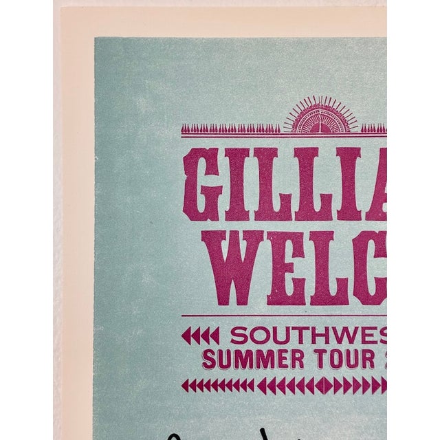2010s Gillian Welch & David Rawlings Signed "Southwest 2018" Desert Pop-Art Lithograph Poster For Sale - Image 5 of 10
