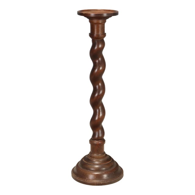 Antique Italian Walnut Plant Stand, 1890s For Sale