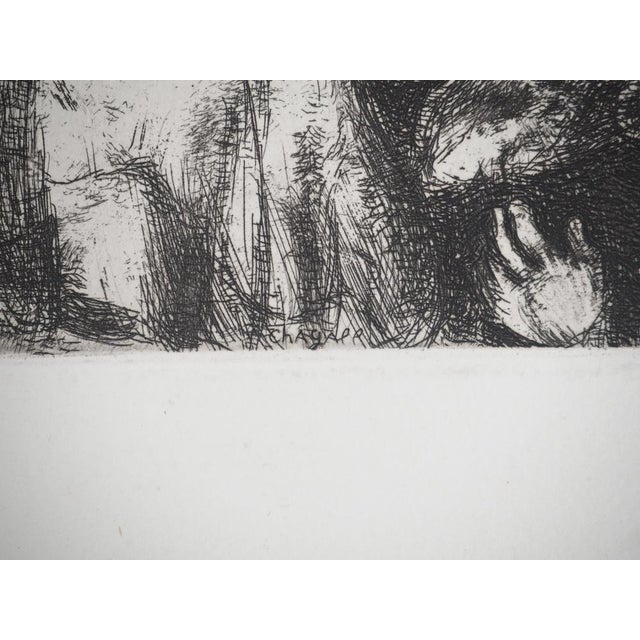 Marc chagall (1887-1985) darkness over egypt, c. 1939 original engraving (maurice potin workshop) signed in the plate on...