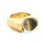 Metal Vintage Baccarat 18k Gold Crystal Dome Statement Ring, French Modernist, Size 6.5 For Sale - Image 7 of 13