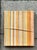 Vintage Boho Original Pleated Striped Abstract Oil on Canvas “Orange Stripe” For Sale - Image 9 of 12