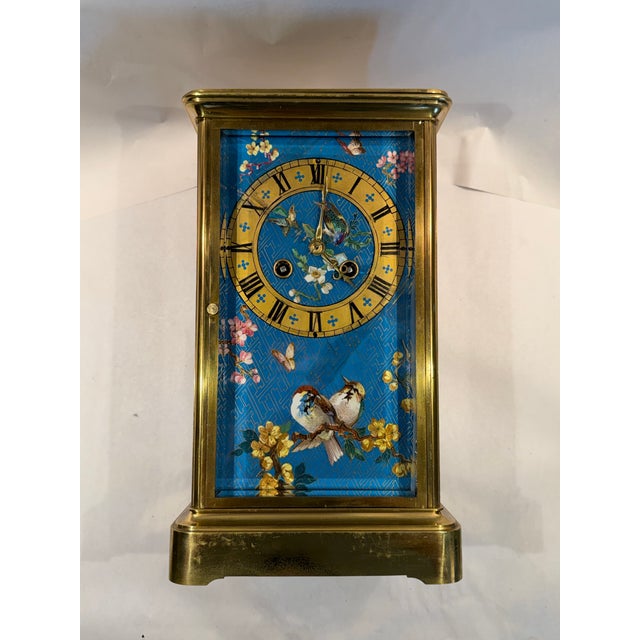 Japonisme 19th Century French Japonisme Crystal Regulator Mantel Clock, Aesthetic Movement For Sale - Image 3 of 12