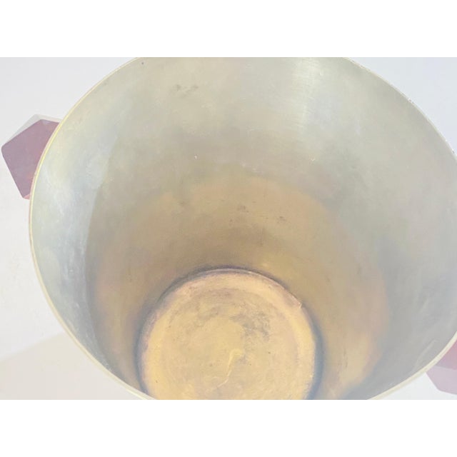 Ice Bucket in Sylver Metal with Wood Handles, France, 1930s For Sale - Image 13 of 16