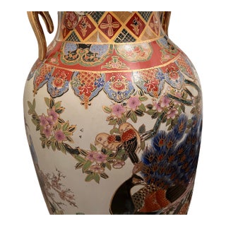 Very Beautiful Extra Large 62 Inches Monumental Asian Floor Porcelain Vase For Sale