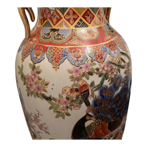 Very Beautiful Extra Large 62 Inches Monumental Asian Floor Porcelain Vase
