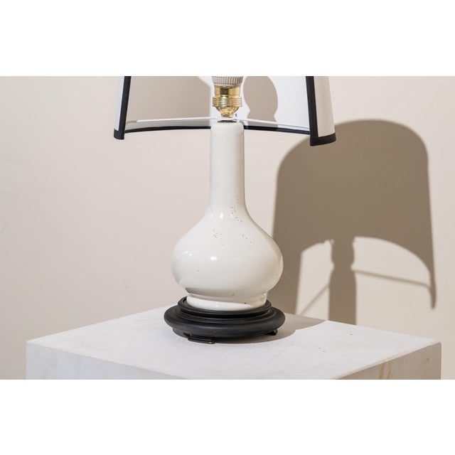 Black Ceramic Table Lamp, 1960s For Sale - Image 8 of 9