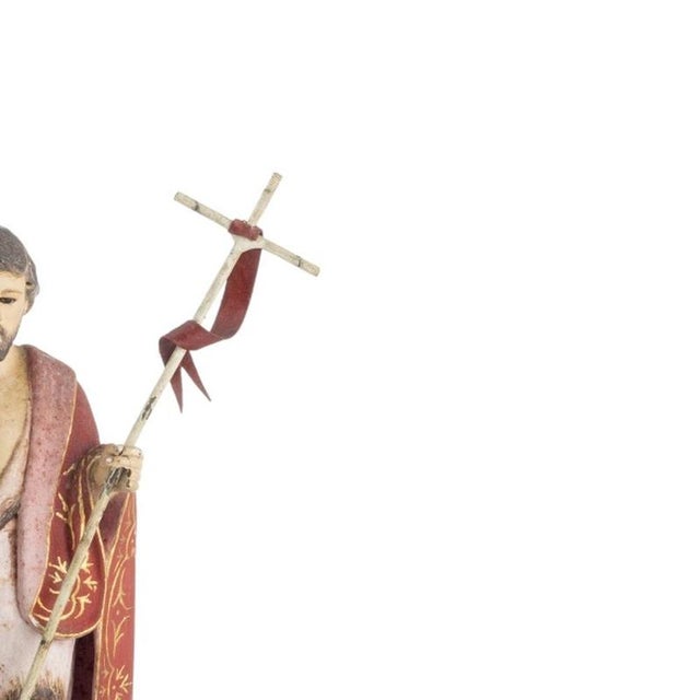 Religious Artist, Saint John, 19th Century, Wood For Sale - Image 4 of 6