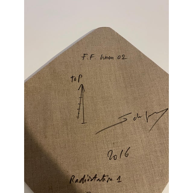 Sébastien de Ganay 1, Large Sebastien de Ganay Folded Linen Abstract Minimalist Sculpture Fabric Wire, 2016 For Sale - Image 10 of 10