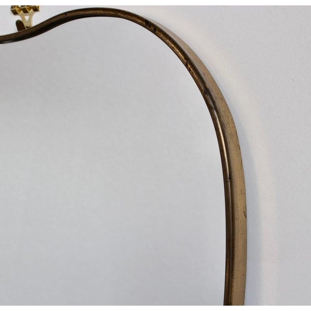 Vintage Italian Wall Mirror with Brass Frame, 1960s For Sale - Image 9 of 16