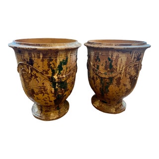 Pair of French Anduze Urns For Sale